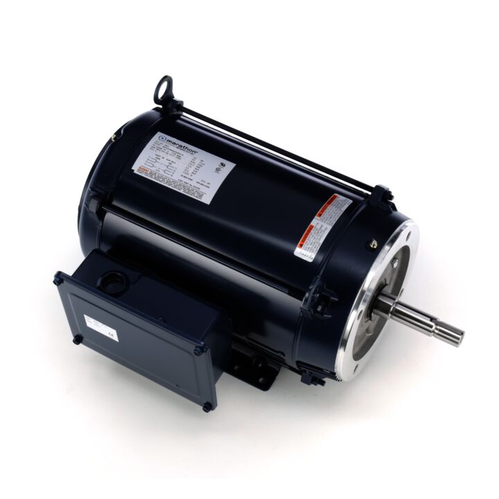 Close-Coupled Pump Motor, 7.50 HP, 1 Ph, 60 Hz, 230 V, 1800 RPM, 215JM Frame, DP