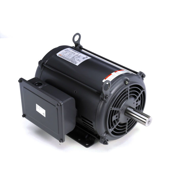 Air Compressor Motor, 7.50 HP, 1 Ph, 60 Hz, 208-230 V, 1800 RPM, 215T Frame, DP