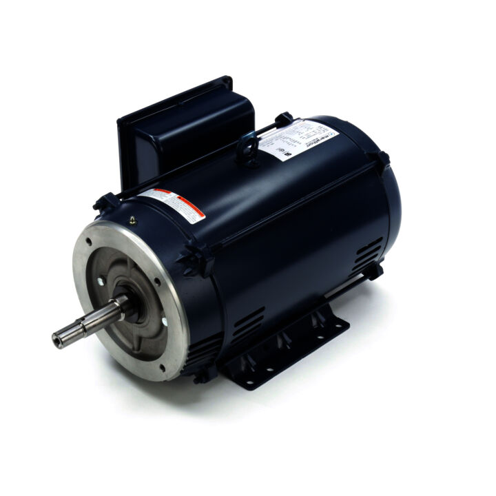 Close-Coupled Pump Motor, 10 HP, 1 Ph, 60 Hz, 230 V, 1800 RPM, 215JM Frame, DP