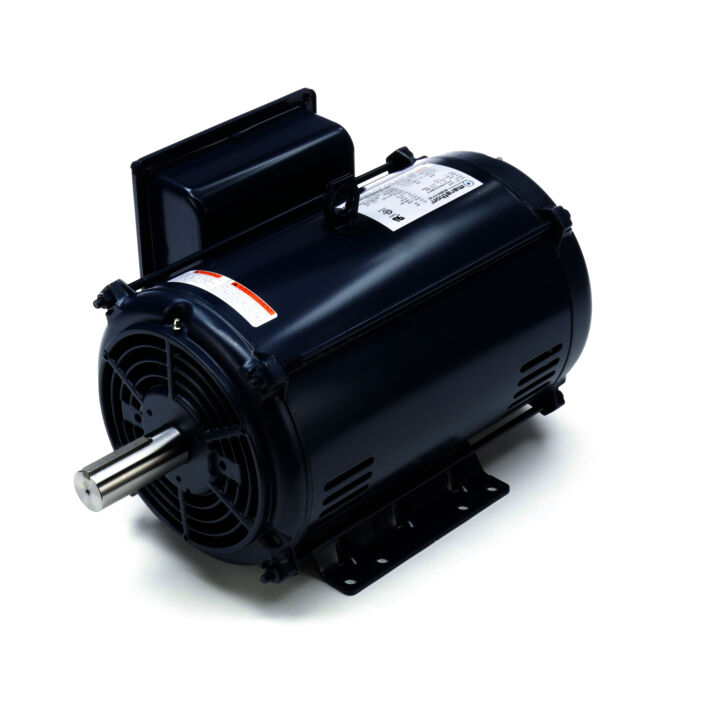 Air Compressor Motor, 10 HP, 1 Ph, 60 Hz, 208-230 V, 1800 RPM, 215T Frame, DP