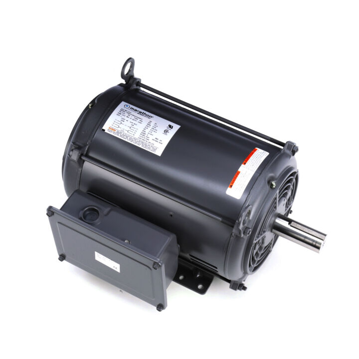 Air Compressor Motor, 7.50 HP, 1 Ph, 60 Hz, 208-230 V, 1800 RPM, 215T Frame, DP