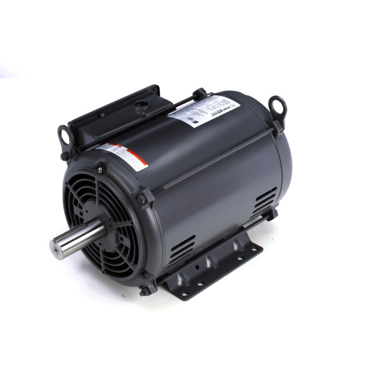 Air Compressor Motor, 7.50 HP, 1 Ph, 60 Hz, 208-230 V, 1800 RPM, 215T Frame, DP