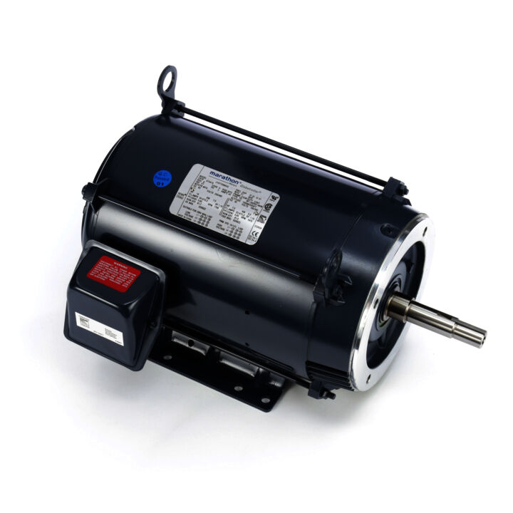 Close-Coupled Pump Motor, 10 & 7.50 HP, 3 Ph, 60 & 50 Hz, 230/460 & 190/380 V, 1800 & 1500 RPM, 215JM Frame, DP
