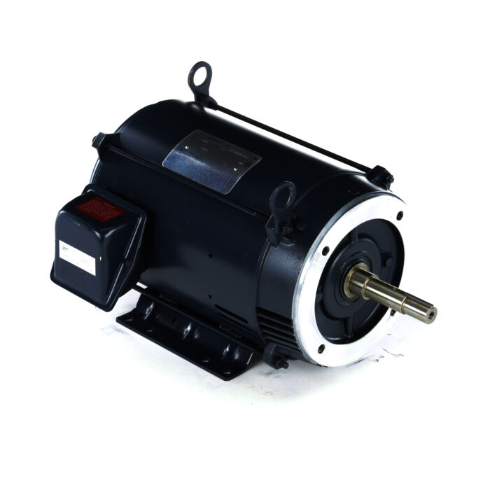 Close-Coupled Pump Motor, 5 & 3 HP, 3 Ph, 60 & 50 Hz, 230/460 & 190/380 V, 1200 & 1000 RPM, 215JMV Frame, DP