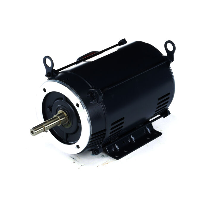Close-Coupled Pump Motor, 5 & 3 HP, 3 Ph, 60 & 50 Hz, 230/460 & 190/380 V, 1200 & 1000 RPM, 215JMV Frame, DP