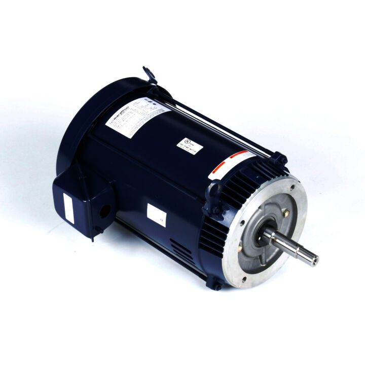 Close-Coupled Pump Motor, 20 & 15 HP, 3 Ph, 60 & 50 Hz, 230/460 & 190/380 V, 1800 & 1500 RPM, 256JMV Frame, DP