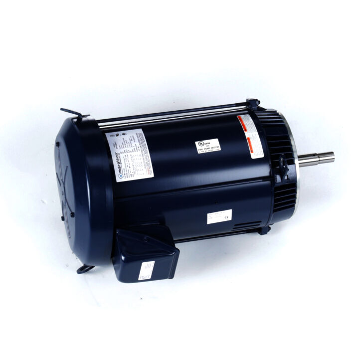 Close-Coupled Pump Motor, 15 & 10 HP, 3 Ph, 60 & 50 Hz, 230/460 & 190/380 V, 3600 & 3000 RPM, 215JMV Frame, DP