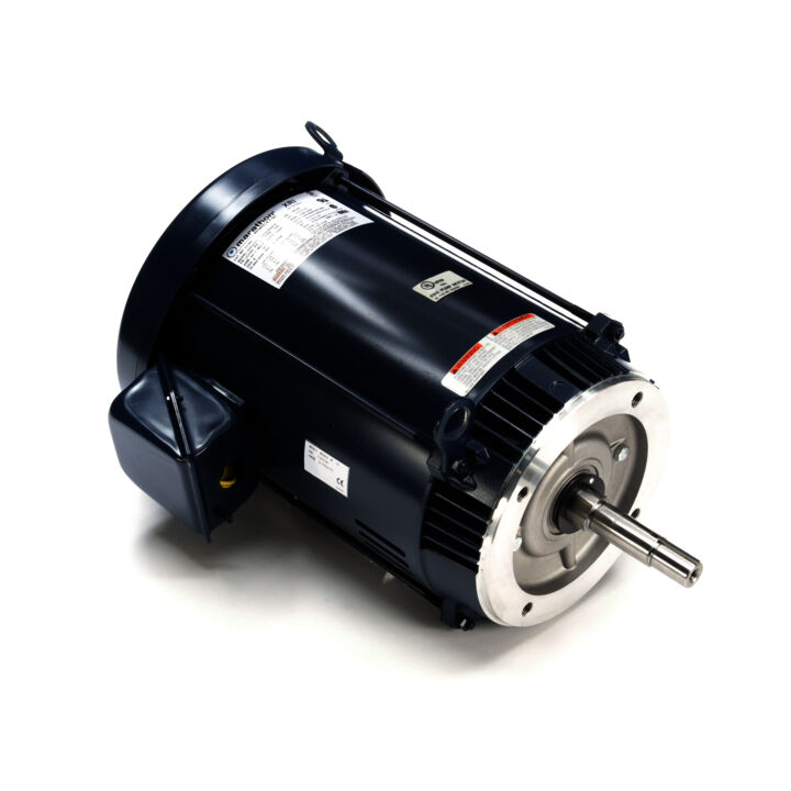 Close-Coupled Pump Motor, 10 & 7.50 HP, 3 Ph, 60 & 50 Hz, 230/460 & 190/380 V, 1800 & 1500 RPM, 215JMV Frame, DP