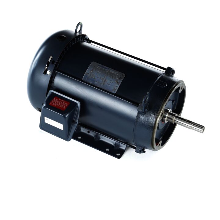 Close-Coupled Pump Motor, 5 HP, 3 Ph, 60 Hz, 575 V, 1200 RPM, 215JMV Frame, TEFC