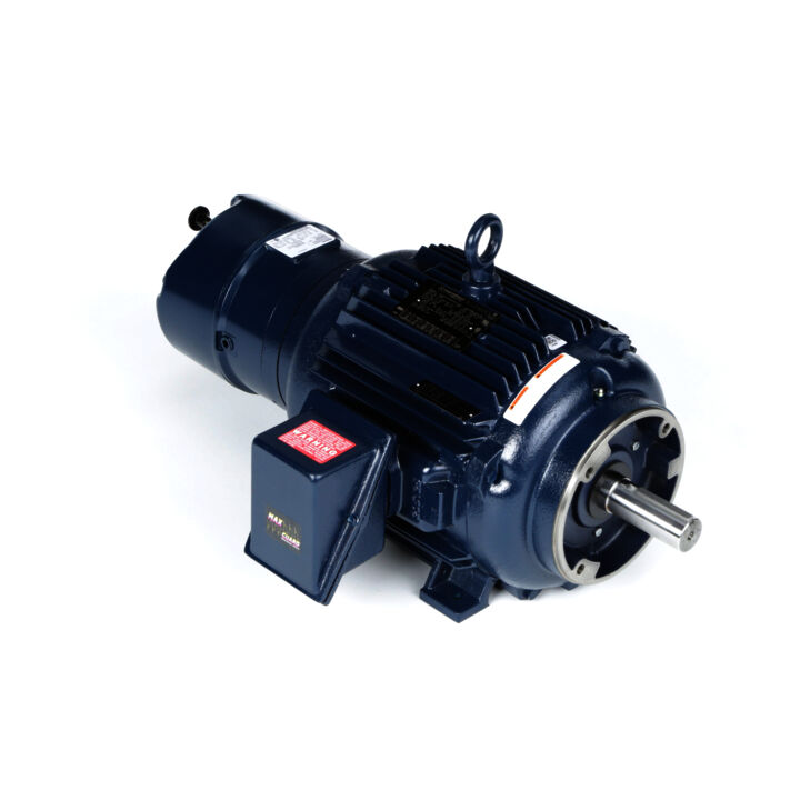 Brake Motor, 15 HP, 3 Ph, 60 Hz, 230/460 V, 1800 RPM, 254TC Frame, TENV