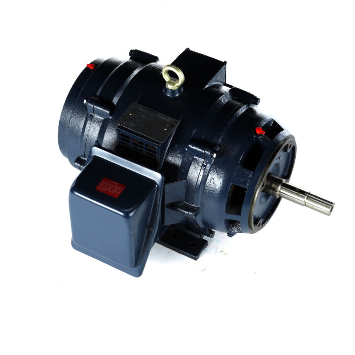 Close-Coupled Pump Motor, 7.50 & 5 HP, 3 Ph, 60 & 50 Hz, 230/460 & 190/380 V, 1200 & 1000 RPM, 254JM Frame, DP