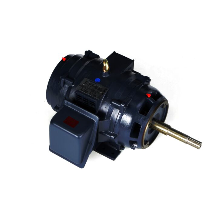 Close-Coupled Pump Motor, 15 & 10 HP, 3 Ph, 60 & 50 Hz, 230/460 & 190/380 V, 1800 & 1500 RPM, 254JP Frame, DP