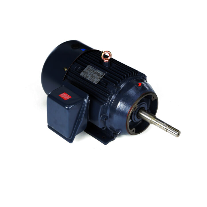 Close-Coupled Pump Motor, 15 & 10 HP, 3 Ph, 60 & 50 Hz, 230/460 & 190/380 V, 3600 & 3000 RPM, 254JP Frame, TEFC