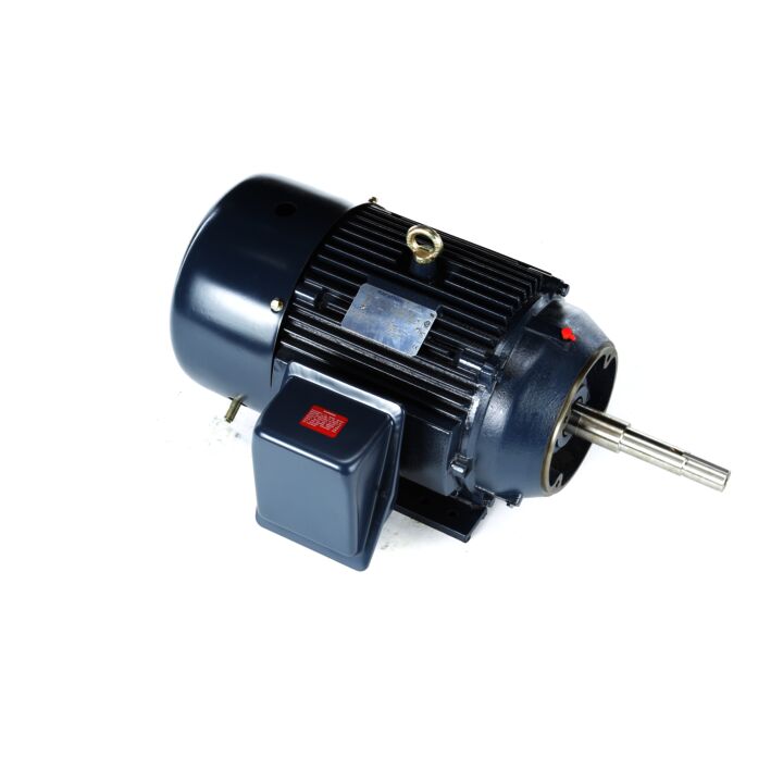 Close-Coupled Pump Motor, 15 HP, 3 Ph, 60 Hz, 575 V, 1800 RPM, 254JP Frame, TEFC