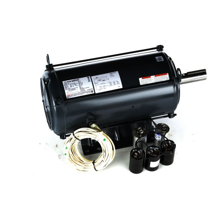 Fan and Blower Motor, 15 HP, 1 Ph, 60 Hz, 230 V, 1800 RPM, 256T Frame, DP