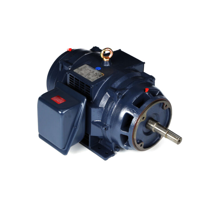 Close-Coupled Pump Motor, 20 & 15 HP, 3 Ph, 60 & 50 Hz, 230/460 & 190/380 V, 1800 & 1500 RPM, 256JM Frame, DP