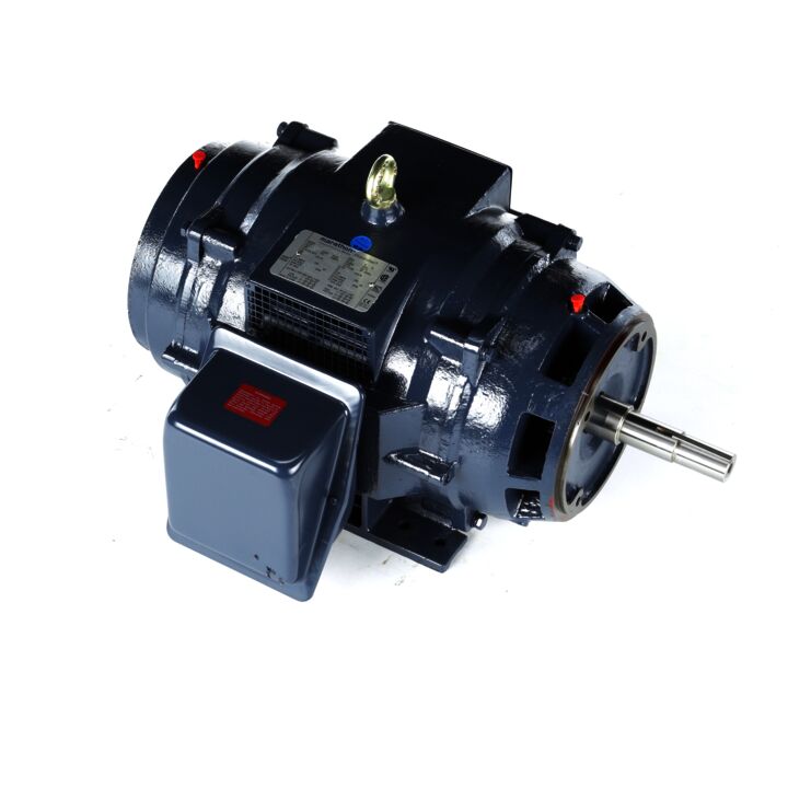 Close-Coupled Pump Motor, 10 & 7.50 HP, 3 Ph, 60 & 50 Hz, 230/460 & 190/380 V, 1200 & 1000 RPM, 256JMV Frame, DP