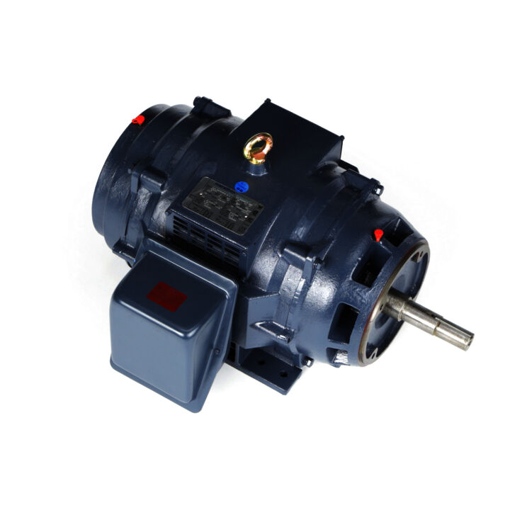 Close-Coupled Pump Motor, 20 & 15 HP, 3 Ph, 60 & 50 Hz, 230/460 & 190/380 V, 1800 & 1500 RPM, 256JM Frame, DP