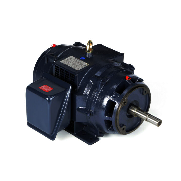 Close-Coupled Pump Motor, 25 & 20 HP, 3 Ph, 60 & 50 Hz, 230/460 & 190/380 V, 3600 & 3000 RPM, 256JM Frame, DP