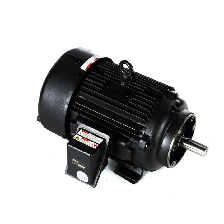 Fan & Blower Motor, 20 HP, 3 Ph, 120 Hz, 460 V, 1800 RPM, 256TC Frame, TEFC