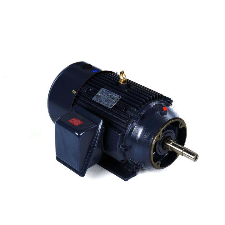 Close-Coupled Pump Motor, 20 & 15 HP, 3 Ph, 60 & 50 Hz, 230/460 & 190/380 V, 1800 & 1500 RPM, 256JM Frame, TEFC