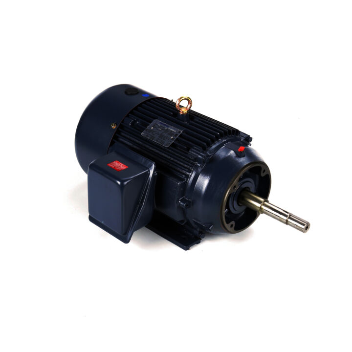 Close-Coupled Pump Motor, 20 & 15 HP, 3 Ph, 60 & 50 Hz, 230/460 & 190/380 V, 1800 & 1500 RPM, 256JP Frame, TEFC