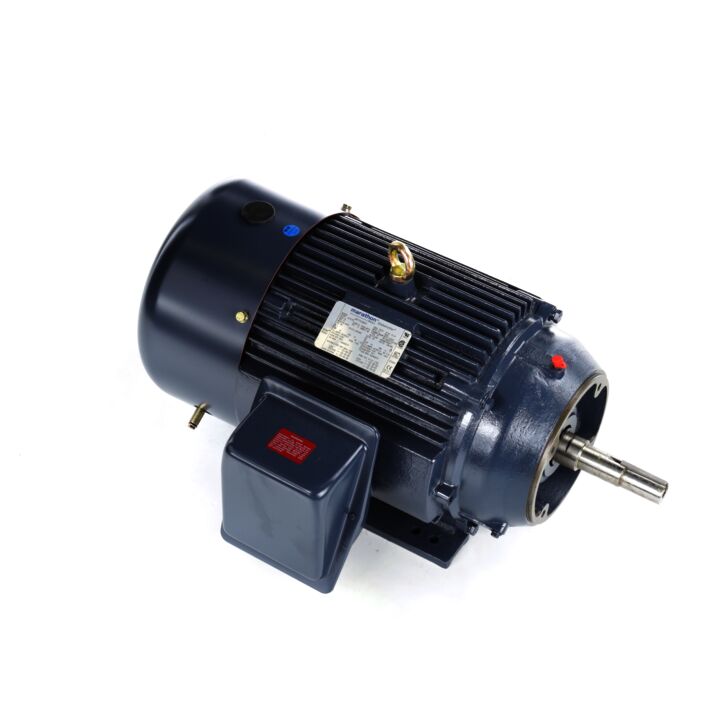 Close-Coupled Pump Motor, 20 & 15 HP, 3 Ph, 60 & 50 Hz, 230/460 & 190/380 V, 1800 & 1500 RPM, 256JM Frame, TEFC