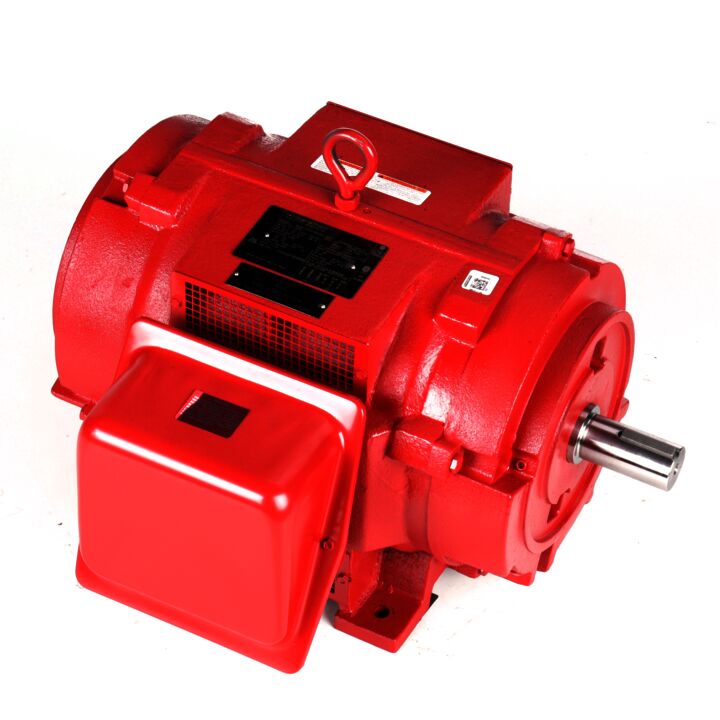 Fire Pump Motor, 30 & 25 HP, 3 Ph, 60 & 50 Hz, 230/460 & 190/380 V, 3600 & 3000 RPM, 284TS Frame, DP