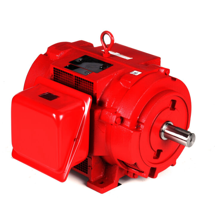 Fire Pump Motor, 30 & 25 HP, 3 Ph, 60 & 50 Hz, 230/460 & 190/380 V, 3600 & 3000 RPM, 284TS Frame, DP