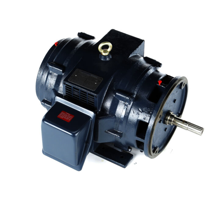 Close-Coupled Pump Motor, 15 & 10 HP, 3 Ph, 60 & 50 Hz, 230/460 & 190/380 V, 1200 & 1000 RPM, 284JMV Frame, DP