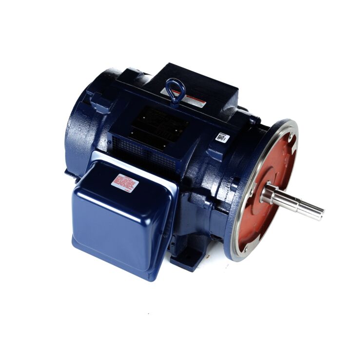 Close-Coupled Pump Motor, 25 & 20 HP, 3 Ph, 60 & 50 Hz, 230/460 & 190/380 V, 1800 & 1500 RPM, 284JM Frame, DP