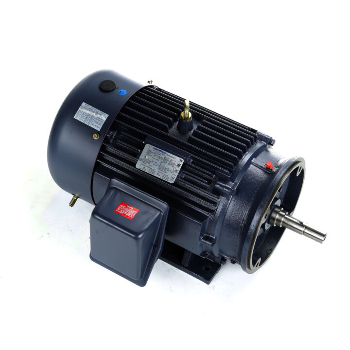 Close-Coupled Pump Motor, 25 & 20 HP, 3 Ph, 60 & 50 Hz, 230/460 & 190/380 V, 1800 & 1500 RPM, 284JM Frame, TEFC