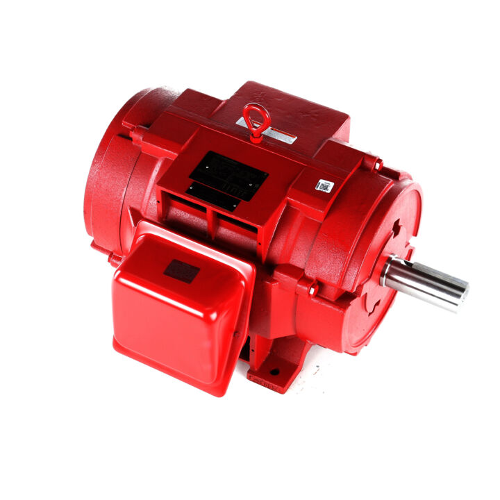 Fire Pump Motor, 40 HP, 3 Ph, 60 Hz, 200/400 V, 1800 RPM, 324T Frame, DP