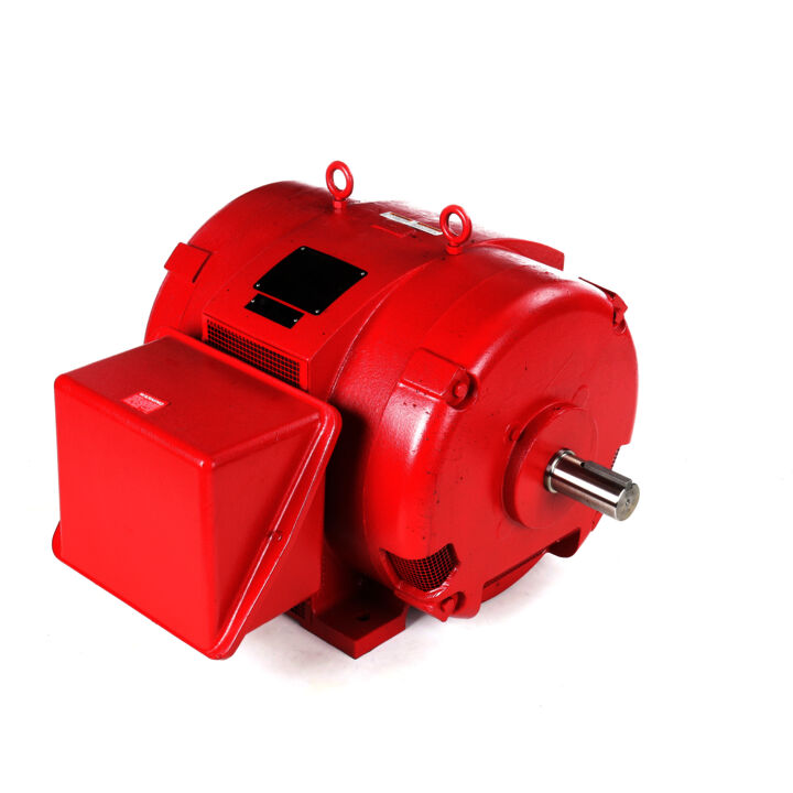 Fire Pump Motor, 100 HP, 3 Ph, 60 Hz, 200/400 V, 1800 RPM, 404TS Frame, DP