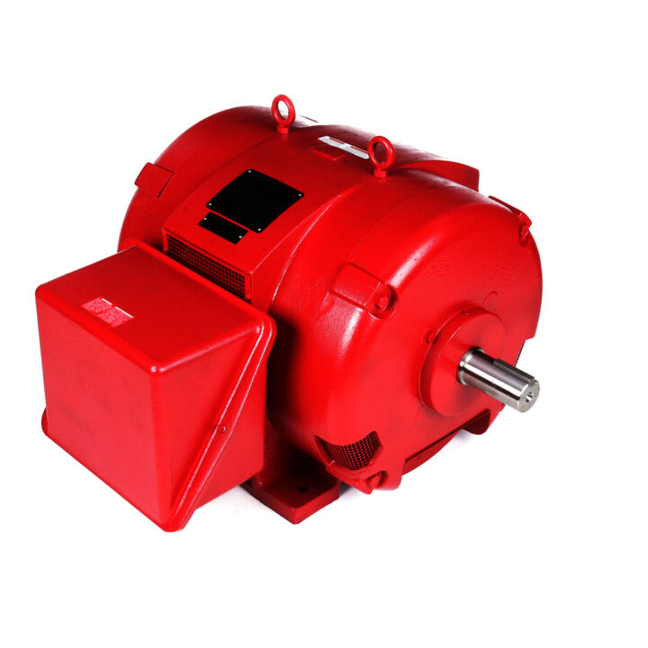 Fire Pump Motor, 100 & 75 HP, 3 Ph, 60 & 50 Hz, 230/460 & 190/380 V, 1800 & 1500 RPM, 404TS Frame, DP