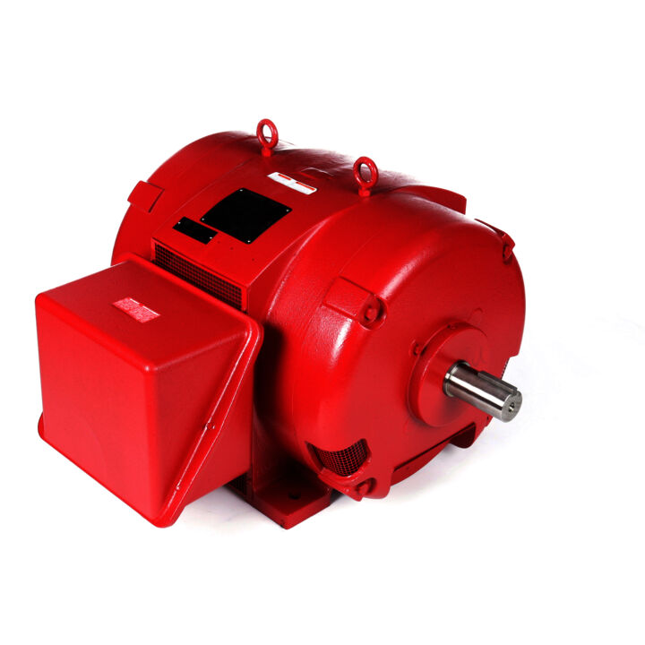 Fire Pump Motor, 150 & 125 HP, 3 Ph, 60 & 50 Hz, 460 & 380 V, 3600 & 3000 RPM, 405TS Frame, DP