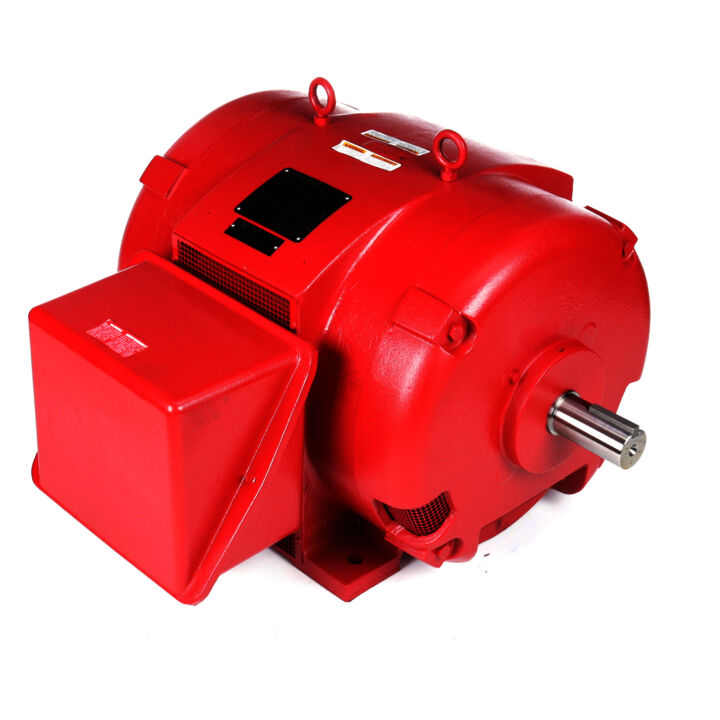 Fire Pump Motor, 125 & 100 HP, 3 Ph, 60 & 50 Hz, 230/460 & 190/380 V, 1800 & 1500 RPM, 405TS Frame, DP