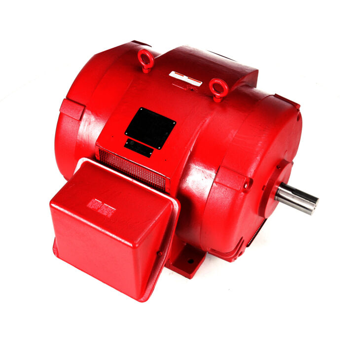 Fire Pump Motor, 200 & 150 HP, 3 Ph, 60 & 50 Hz, 460 & 380 V, 3600 & 3000 RPM, 444TS Frame, DP