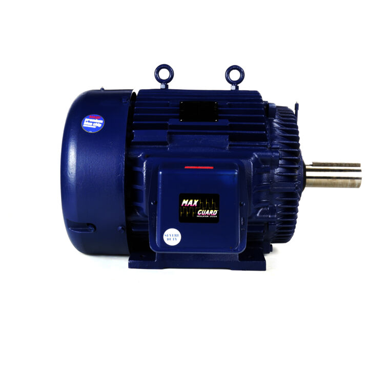 Severe Duty Motor, 125 HP, 3 Ph, 60 Hz, 460 V, 1800 RPM, 444T Frame, TEFC