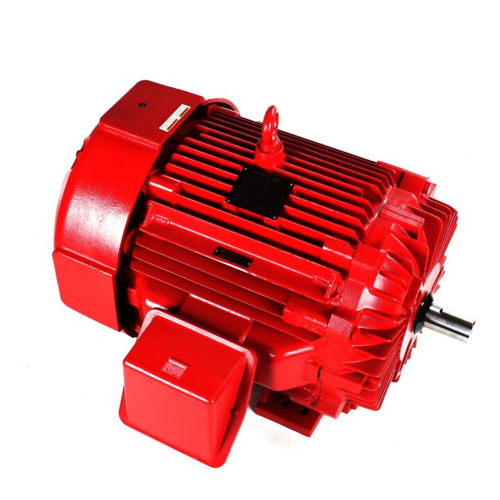 Fire Pump Motor, 200 & 150 HP, 3 Ph, 60 & 50 Hz, 460 & 380 V, 3600 & 3000 RPM, 445TS Frame, TEFC