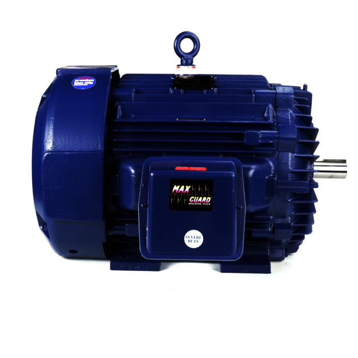 Severe Duty Motor, 150 HP, 3 Ph, 60 Hz, 460 V, 3600 RPM, 445TS Frame, TEFC