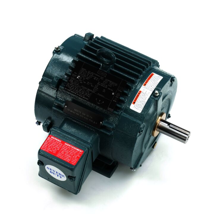 Severe Duty Motor, 3 HP, 3 Ph, 60 Hz, 460 V, 1800 RPM, 182T Frame, TENV