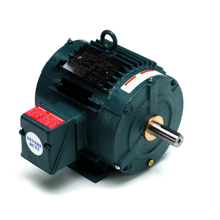 Severe Duty Motor, 5 HP, 3 Ph, 60 Hz, 460 V, 3600 RPM, 184T Frame, TEFC