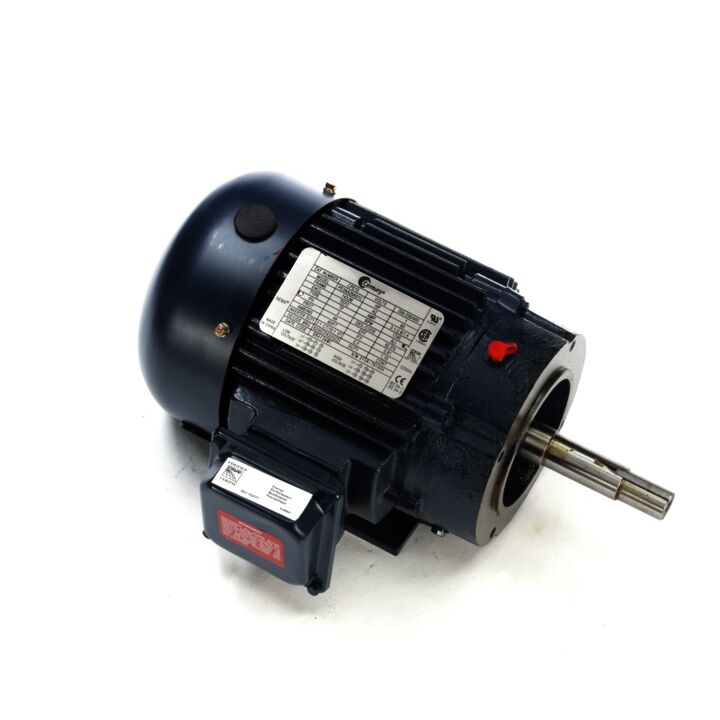 Close-Coupled Pump Motor, 1 HP, 3 Ph, 60 Hz, 208-230/460 V, 1800 RPM, 143JM Frame, TEFC