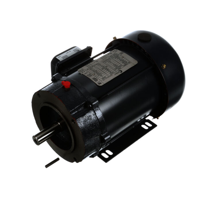 General Purpose Motor, 2 HP, 3 Ph, 60 Hz, 208-230/460 V, 1800 RPM, 145TC Frame, TEFC
