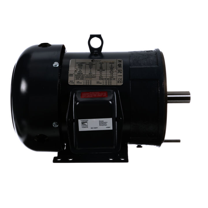 General Purpose Motor, 3 HP, 3 Ph, 60 Hz, 208-230/460 V, 3600 RPM, 182TC Frame, TEFC