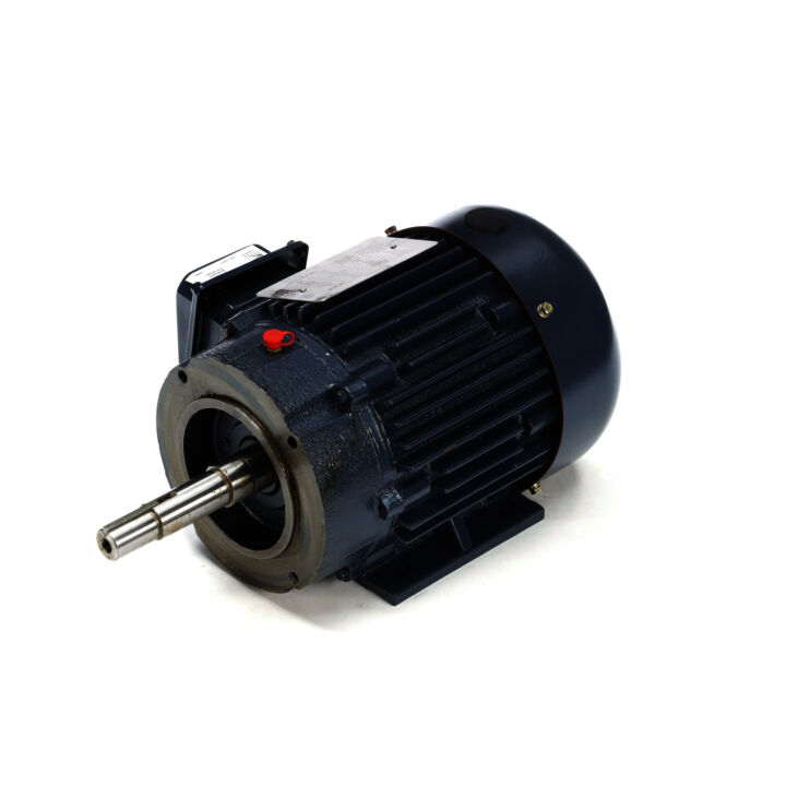 Close-Coupled Pump Motor, 1 HP, 3 Ph, 60 Hz, 208-230/460 V, 3600 RPM, 143JM Frame, TEFC