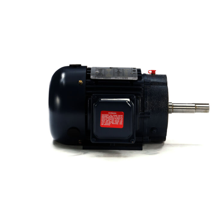 Close-Coupled Pump Motor, 1 HP, 3 Ph, 60 Hz, 208-230/460 V, 3600 RPM, 143JM Frame, TEFC