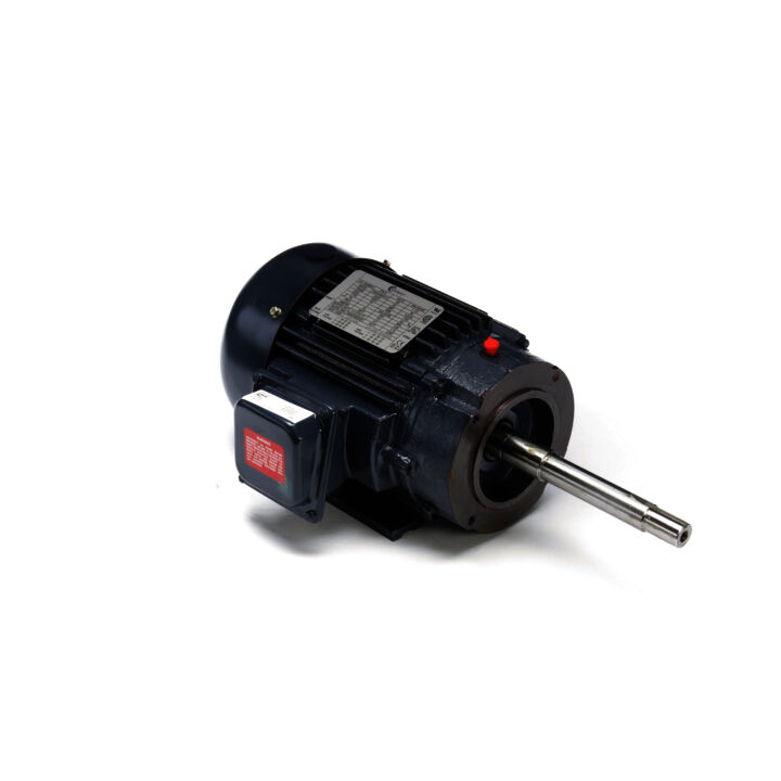 Close-Coupled Pump Motor, 1.5 HP, 3 Ph, 60 Hz, 208-230/460 V, 1800 RPM, 145JP Frame, TEFC