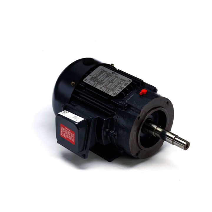 Close-Coupled Pump Motor, 1.5 HP, 3 Ph, 60 Hz, 208-230/460 V, 3600 RPM, 143JM Frame, TEFC